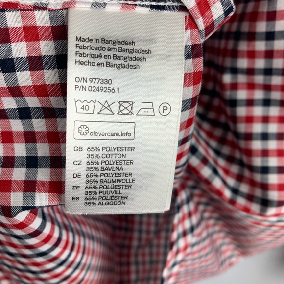H & M Men’s Plaid Button Up Roll Sleeve Shirt L - Picture 4 of 4